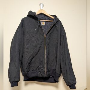 Carhartt Men’s XL Black Hooded Work Jacket